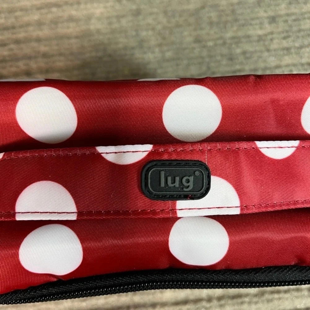 Lug Red White Polka Dot Cosmetic Bag Travel Toiletry Makeup Organizer Pouch